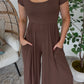 ZENANA BRAND Brown Crop Jumpsuit