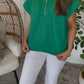 Zenana Brand Green Zip Up