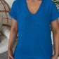 ZENANA BRAND VNeck Tee- Blue