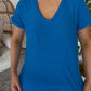ZENANA BRAND VNeck Tee- Blue
