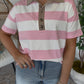 ZENANA BRAND Collar Top- Pink