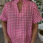 Hot Pink Gingham Top