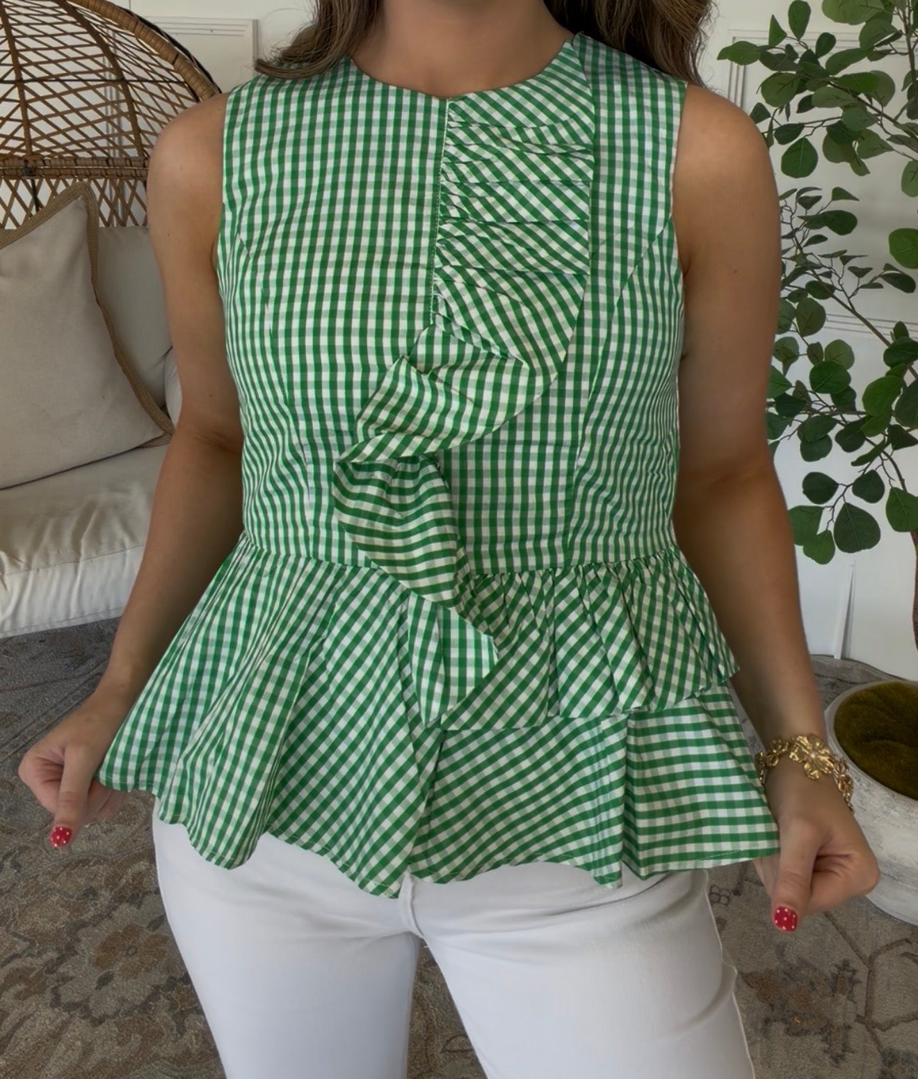 Girly Gingham Top