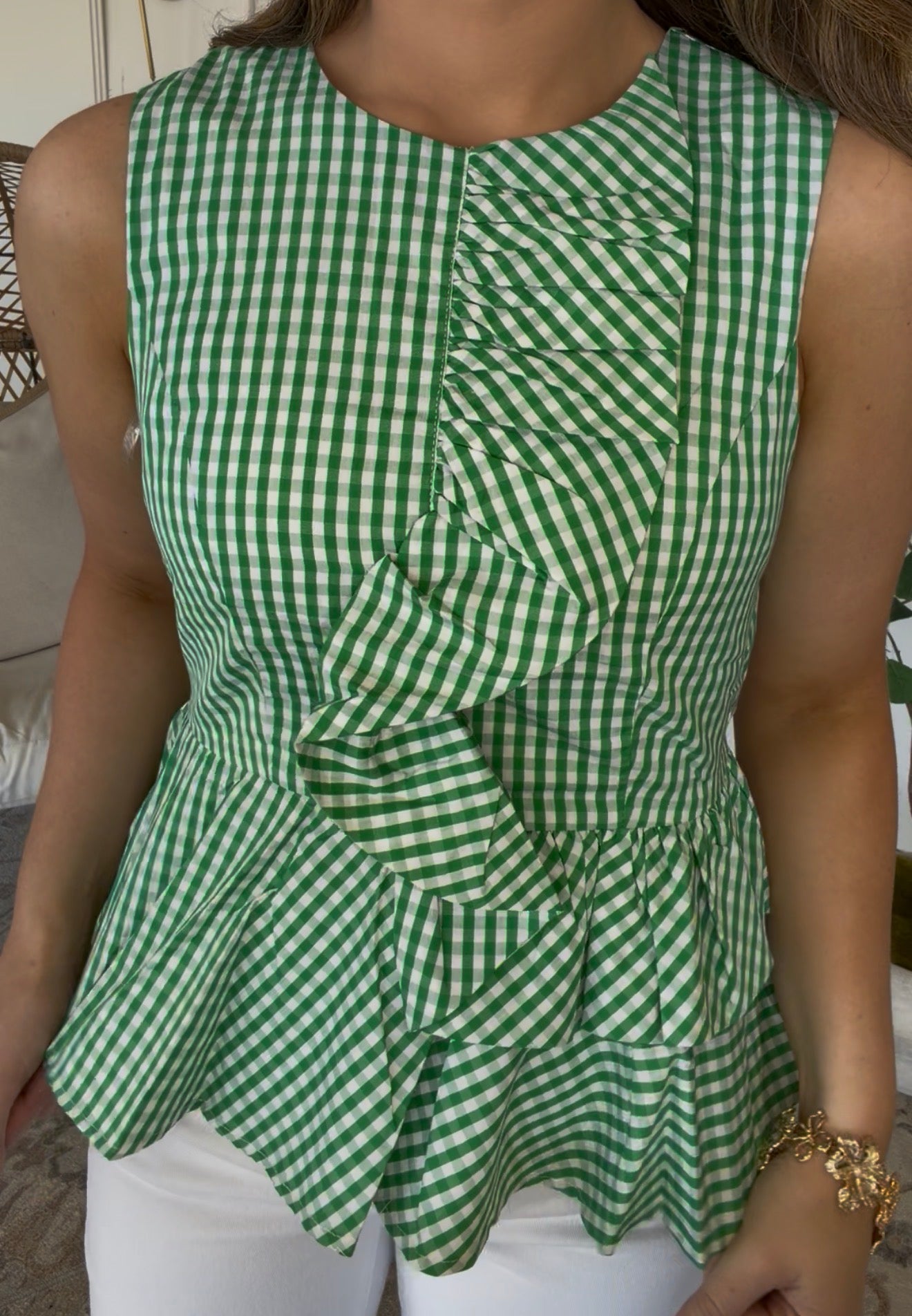 Girly Gingham Top