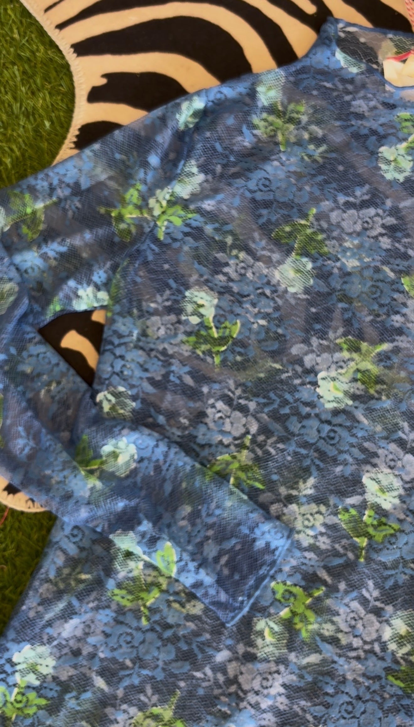 Blue Lace Under Shirt