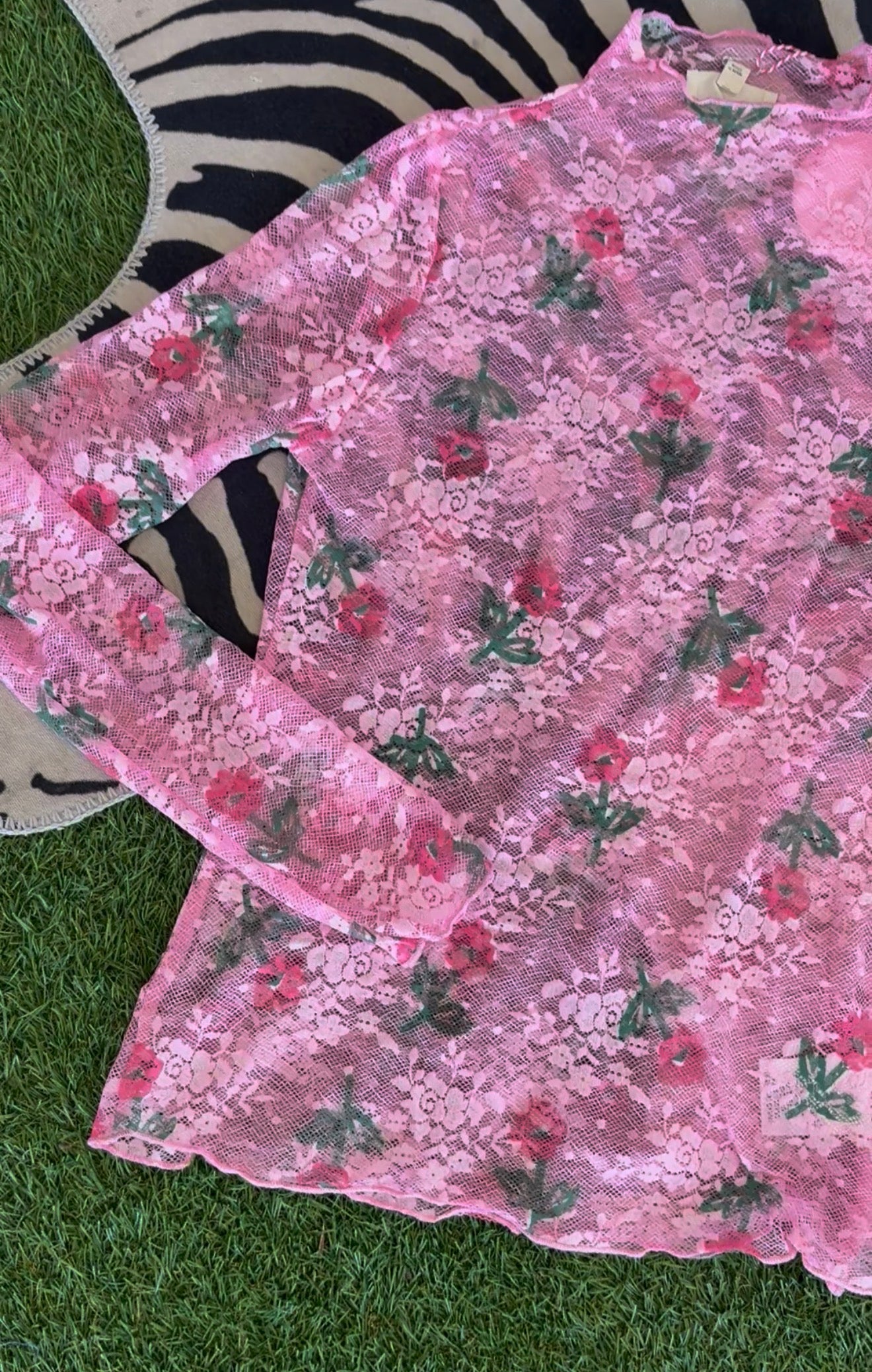Pink Lace Under Shirt