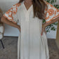 Orange Embroidered Dress
