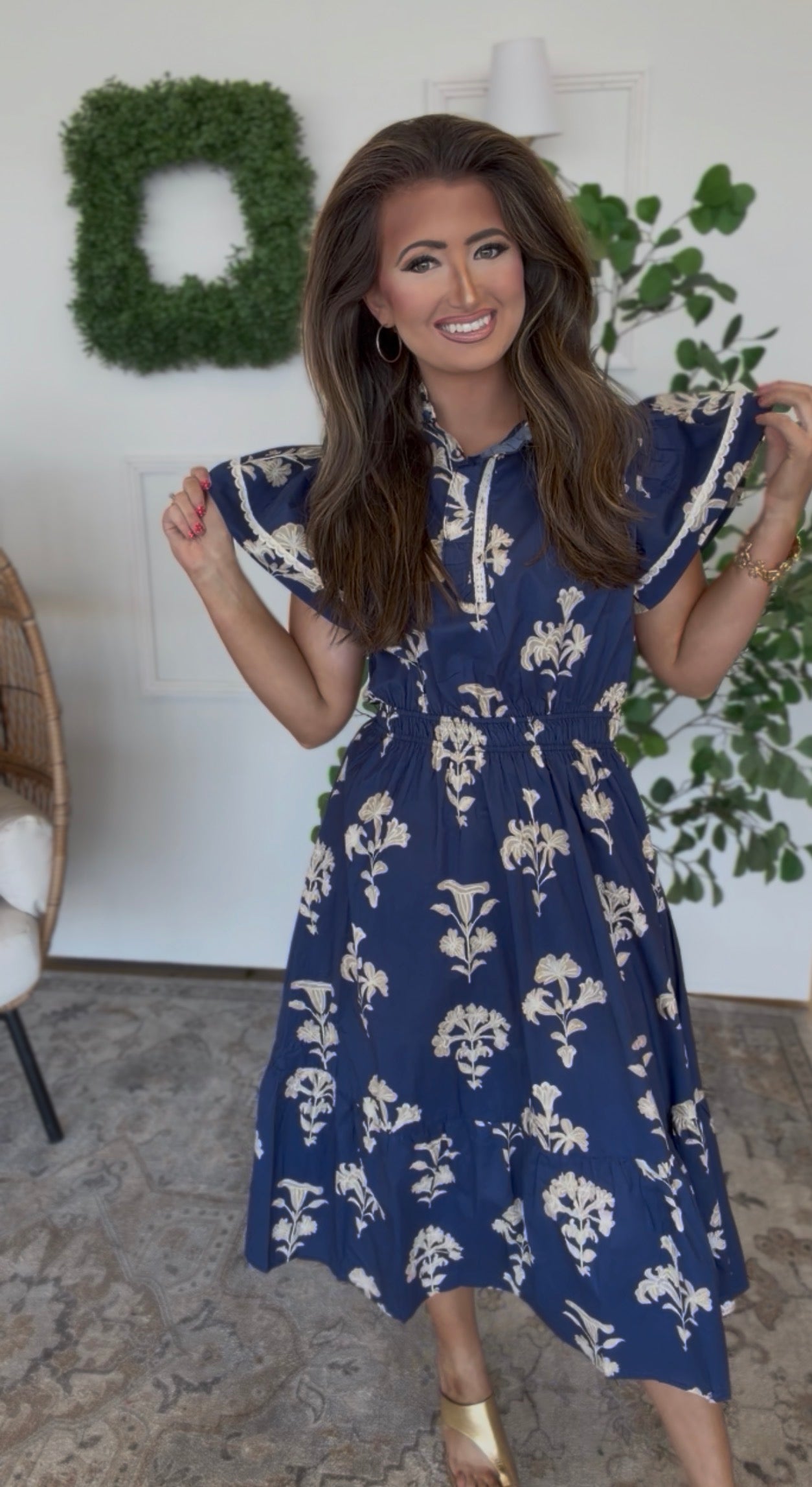 Navy Night Dress