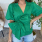 Green Bow Blouse
