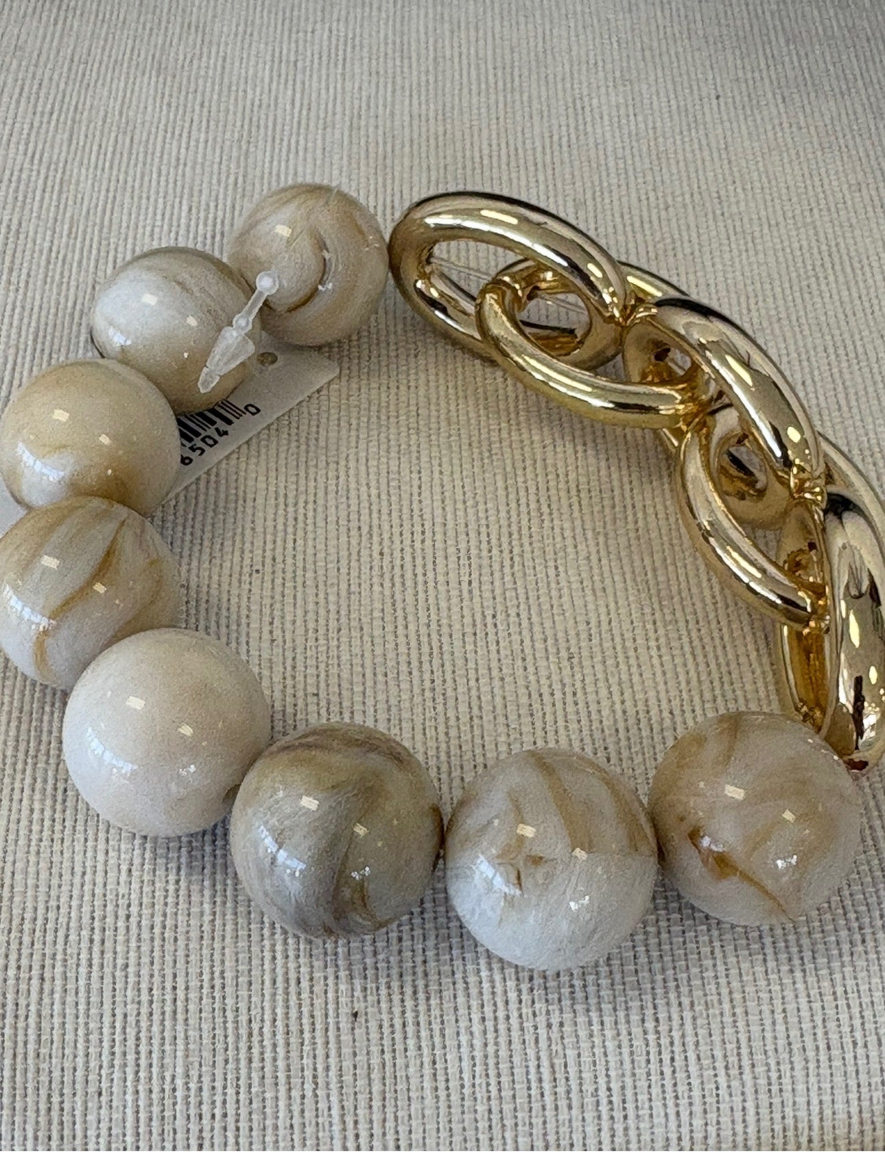 Tan Bead Bracelet
