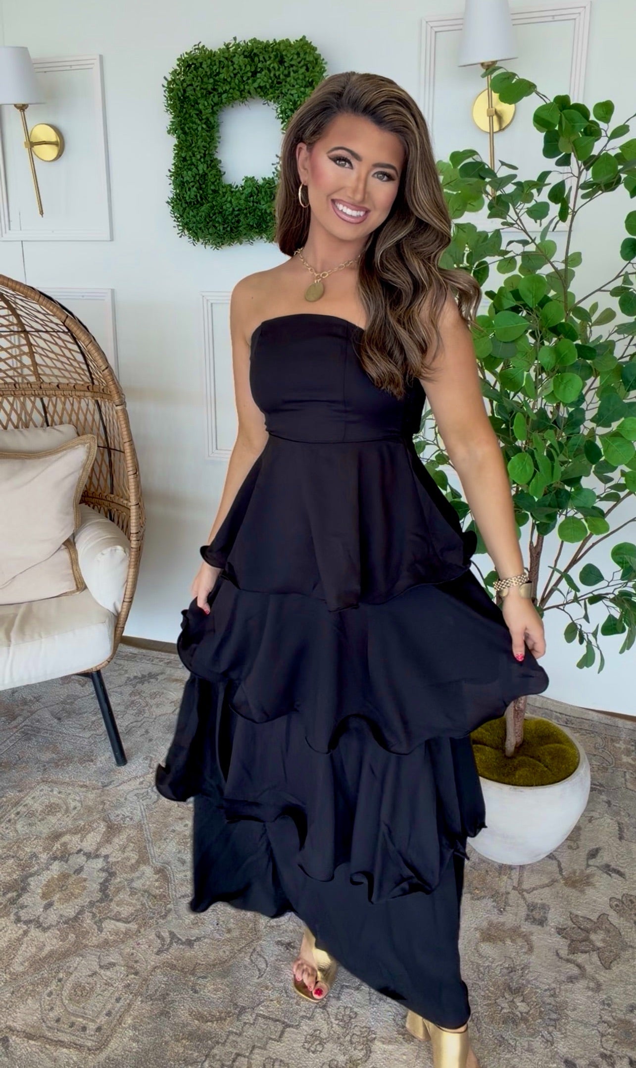 Black Ruffle Dress DEAL
