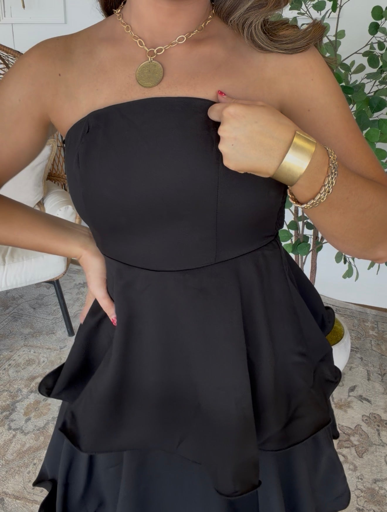 Black Ruffle Dress DEAL
