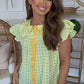 Gingham Blouse $25 DEAL